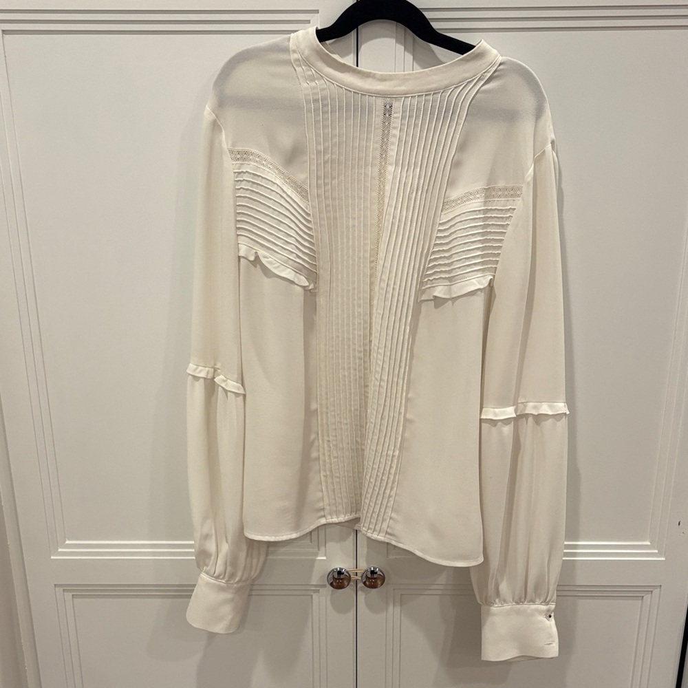 Alexis Ivory Pleated Blouse